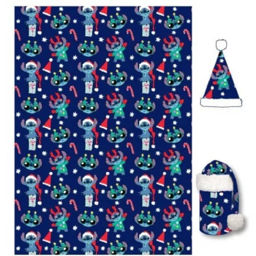 Disney Lilo and Stitch, Disney Lilo und Stitch Flanell-Decken- und Mützenset