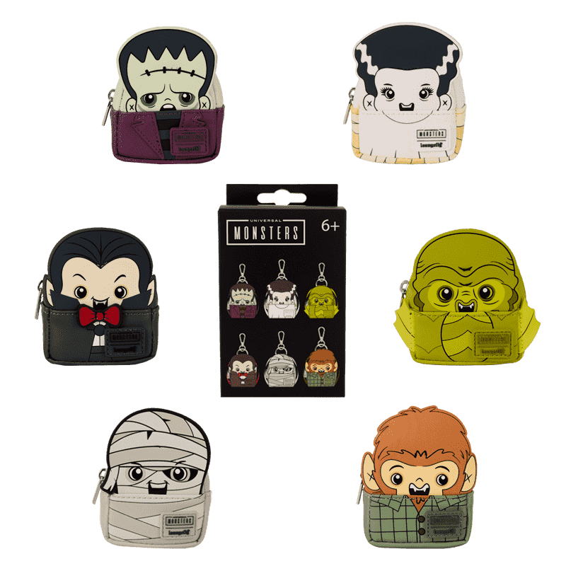 Loungefly Universal Monsters Cosplay Mystery Mini Rucksack Schlüsselanhänger