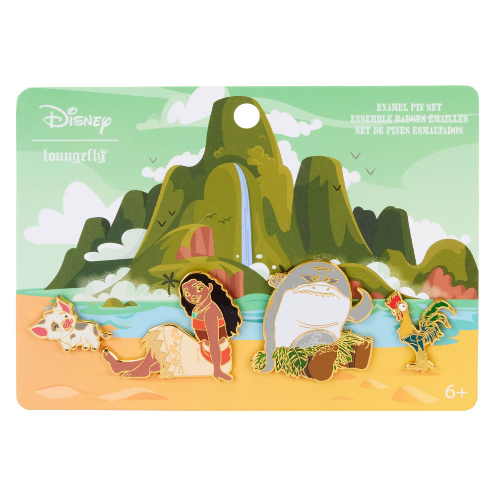 Loungefly Vaiana Moana Ocean pin 4 set