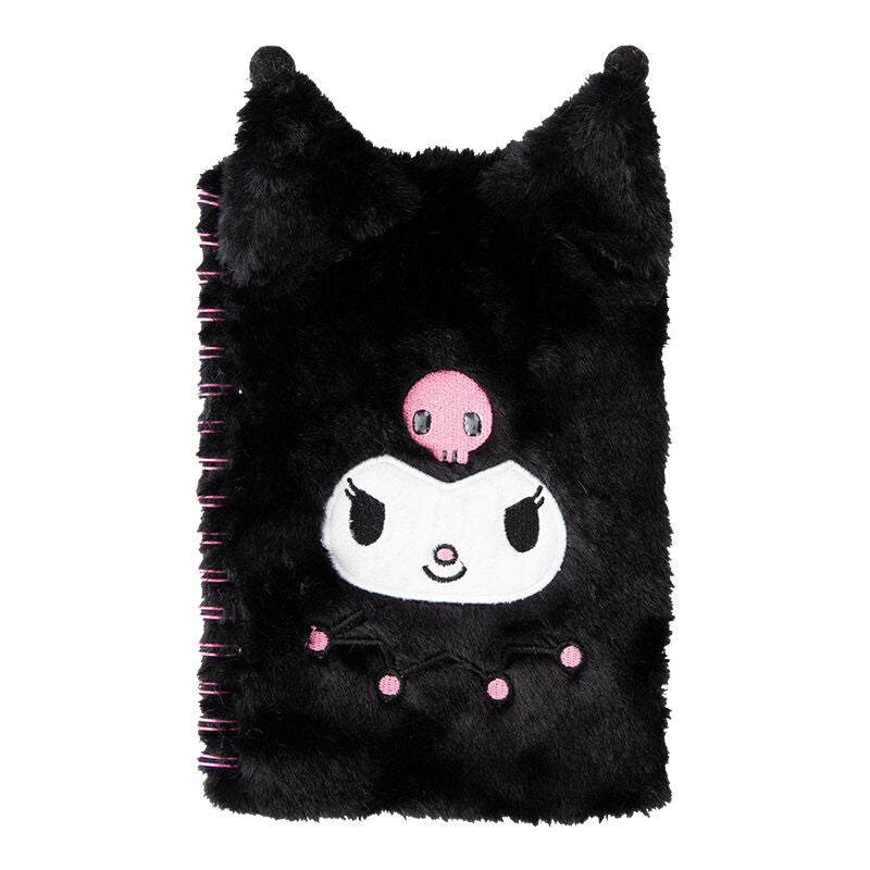 Kuromi Hello Kitty Flauschiges Notizbuch im A5-Format