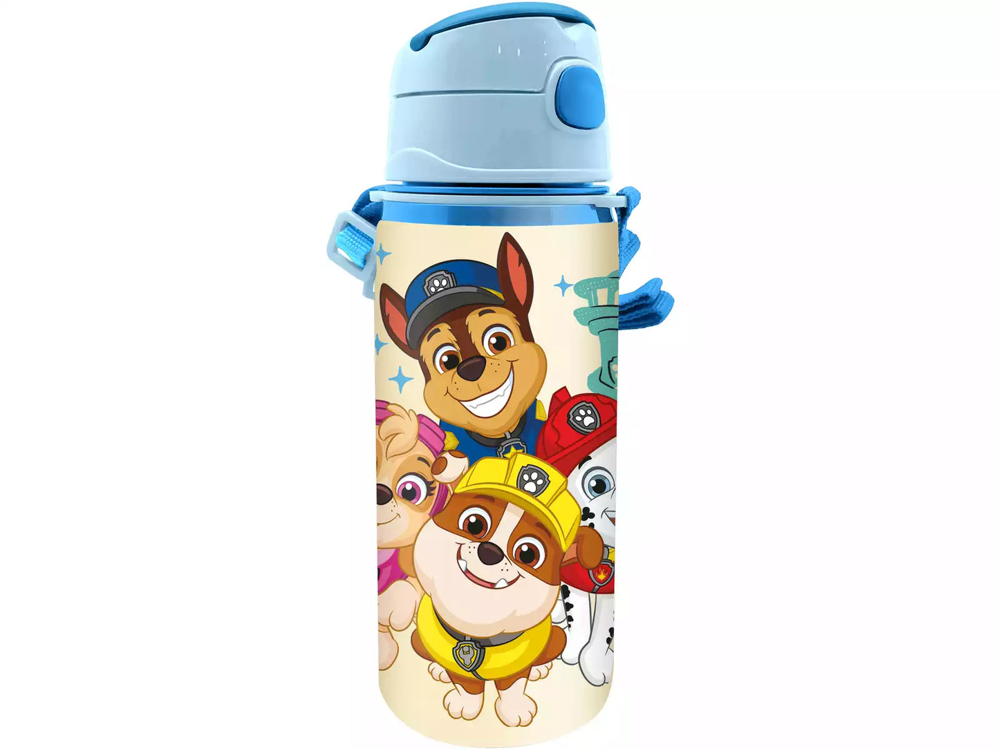 Paw Patrol Aluminium-Trinkflasche mit Henkel 600 ml.