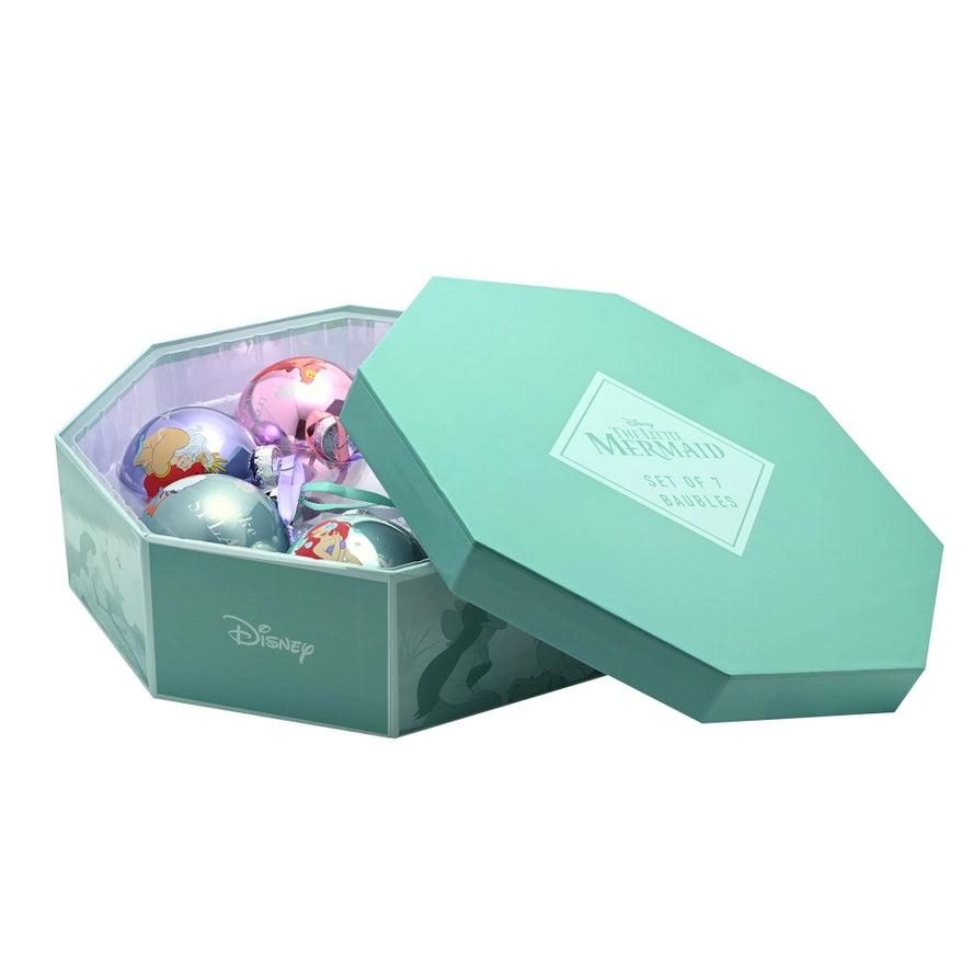 Disney Weihnachtsbaumkugeln im Set „Die kleine Meerjungfrau“, 7 Stück