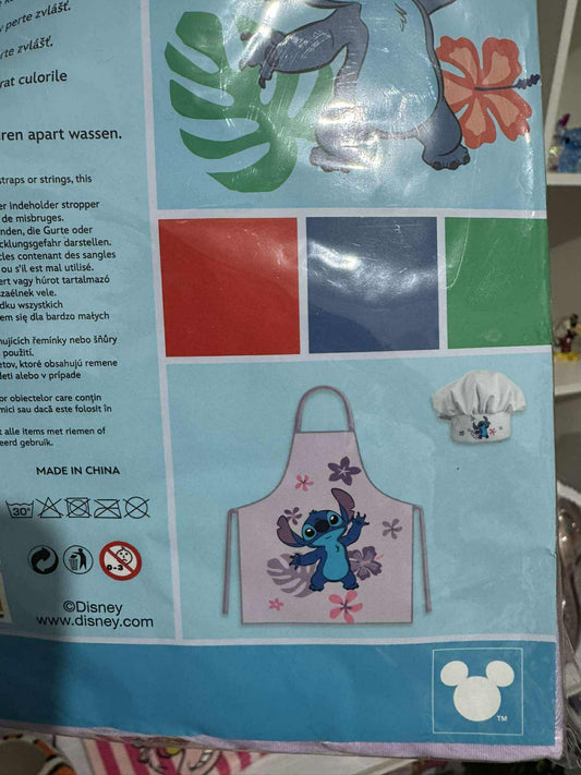 Stitch Kinderschürze und Kochmütze