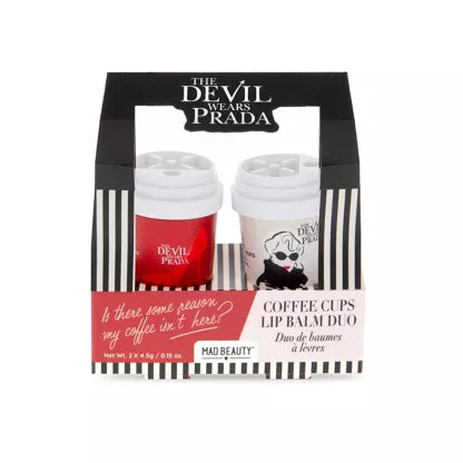 Mad Beauty he Devil Wears Prada Coffee Cups Lippenbalsam-Duo – Aloe Vera & Rose