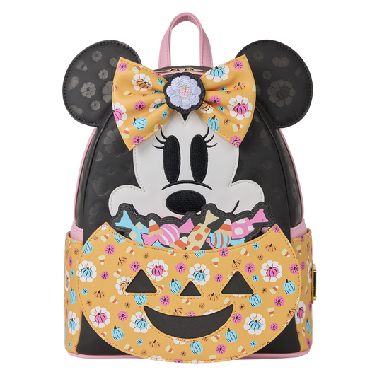 Minnie Maus Cosplay Blumen Kürbis Glow Mini Rucksack