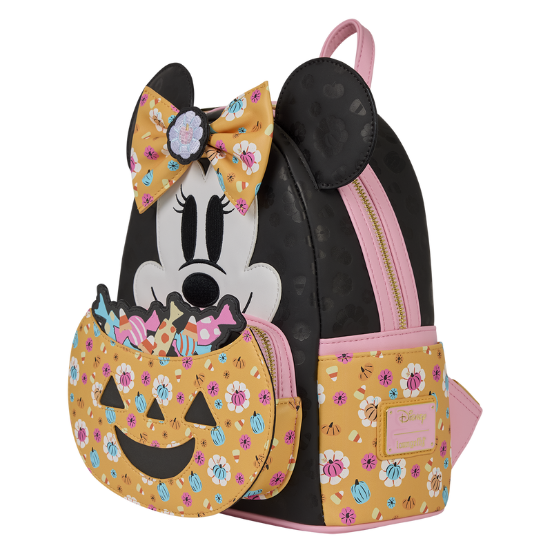 Minnie Maus Cosplay Blumen Kürbis Glow Mini Rucksack