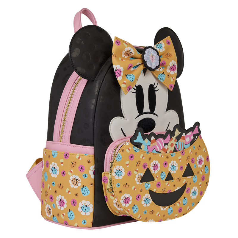 Minnie Maus Cosplay Blumen Kürbis Glow Mini Rucksack