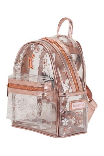 Loungefly Mini-Rucksack aus transparentem Blumenmuster 🎁 Mit Gratis-Pin