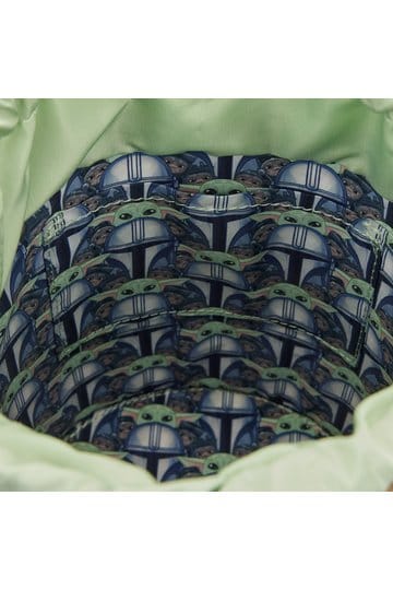 Loungefly Die Mandalorian Grogu & Anzellan Umhängetasche mit Kordelzug und Münzfach (Pre-Order)